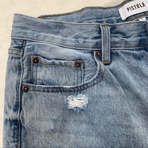 Pistola Devin High Waist Distressed Cutoff Denim Shorts Sz 29 - Picture 4 of 14